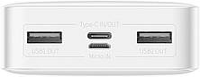 Зовнішній акумулятор (павербанк) Baseus Bipow Digital Display Powerbank 15 W 20000 mAh White (PPDML-J02), фото 3