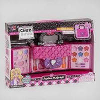 Косметика в сумочці, тіні, рум'яна, блиски, помади, лаки, пилочка, пензлики, в коробці (77030)