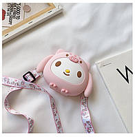 Детская сумочка силиконовая котик в стиле Хеллоу Китти розовый