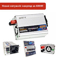 Преобразователь напряжения Technomax TM-9201 12V DC-220V AC 600w, инвертор с аппроксимированной синусоидой