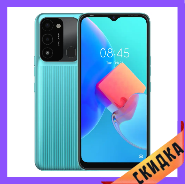 Tecno Spark 8C (KG5k) 4/64Gb Turquoise Cyan Гарантія 1 рік (*CPA -3% Знижка)_L