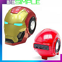 Беспроводная колонка Iron Man / Bluetooth колонка с подсветкой "Железный человек" / Акустическая система