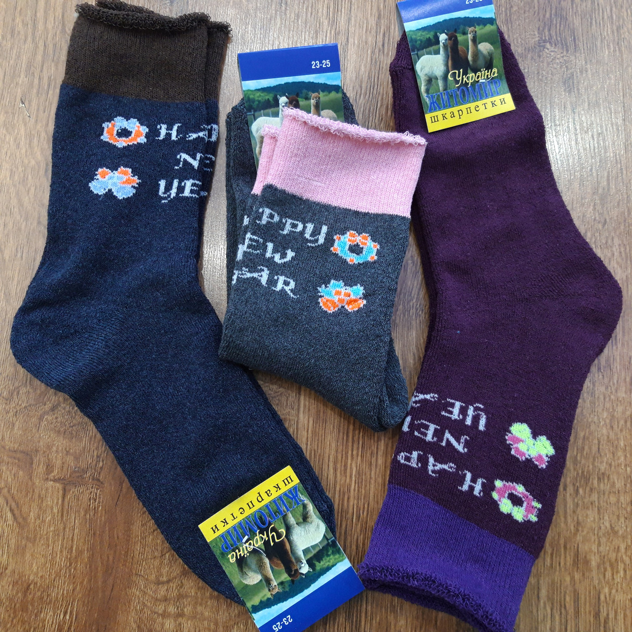 Жіночі махрові стрейчеві шкарпетки «Житомир»23-25 / 12 пар Відвороти, фото 1
