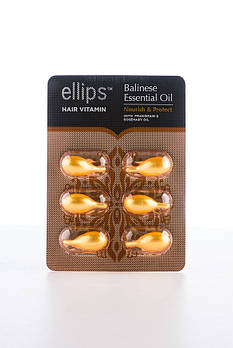 Вітаміни для волосся "Живлення і захист Балі" з олією плюмерії та розмарину Ellips