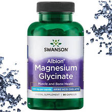 Хелатний магній Swanson, Albion Magnesium Glycinate 133 mg 90 Caps