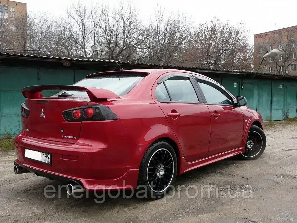 Купить Митсубиси Лансер 10 накладка на бампер задний Зодиак, Mitsubishi ...