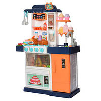 Дитяча ігрова кухня 43 предмета зі світлом, звуком, ллється вода, морожениця, висота 76 см