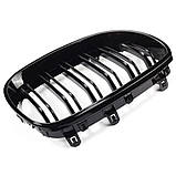 Решітки радіатора BMW 5 E60 E61 M Performance чорні глянцеві двореберні ніздрі БМВ, фото 5