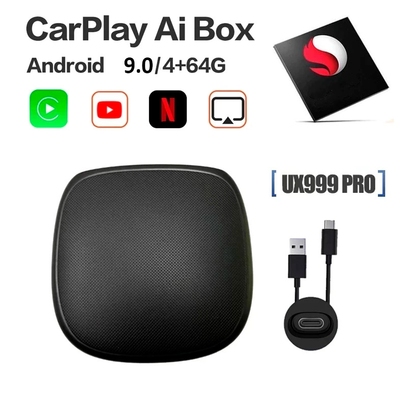 Купить Автомобильный CarPlay Mini Box UX999 Pro / 64 ГБ / Android 9 с доставкой в 1 день от