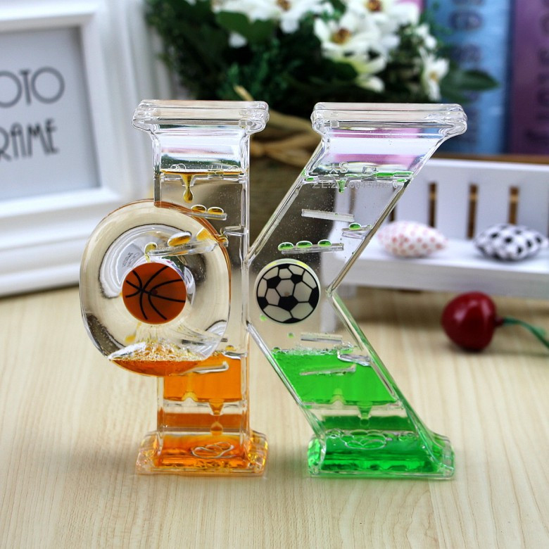 Рідкий пісочний годинник, Двоколірна крапля олії, фото 1