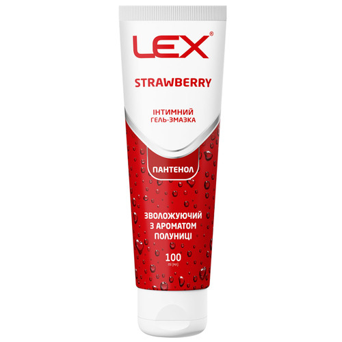 Гель-змазка Lex Strawberry аромат полуниці 100 мл