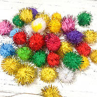 Помпони для декору та творчості з люрексом