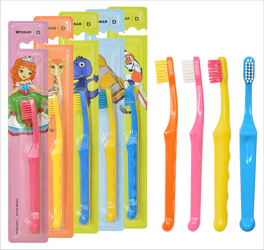 Детская зубная щетка Spokar D от 0 до 6 лет (ID#1723648906), цена: 63 ...