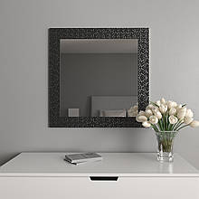 Дзеркало в чорній оправі | 96 на 96 Black Mirror на стіну | У ванну кімнату | В спальню для туалетного столика