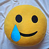 Подушка в подарунок декоративна м'яка іграшка смайлик Сміх крізь сльози Emoji дитині дівчині хлопцю в машину, фото 4