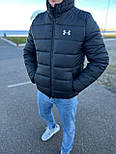 Куртка чоловіча зимова Under Armour тепла чорна Туреччина. Живе фото. Чоловіча куртка, фото 2