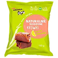 Іриски веганські підсолоджені агавою Super Krowka карамель та лайм, 150г