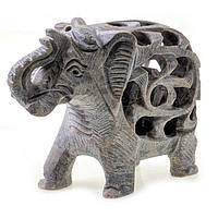 Статуэтка "Слон" из мыльного камня, резной (7,5х9,5х4,5 см) К26618