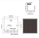 Сонячна батарея AXIOMA Energy AX 80M монокристалічна панель 80 Вт фотомодуль Mono 67х67см, фото 5