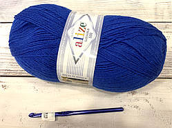 Пряжа для в’язання Lanagold 800. 100 г. 730 м. Цвет - темно волошковий 141