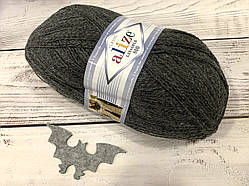 Пряжа для в’язання Lanagold 800. 100 г. 730 м. Цвет - сірий меланж 182