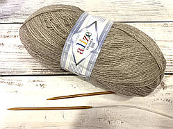 Пряжа для в’язання Lanagold 800. 100 г. 730 м. Цвет - бежевий меланж 207