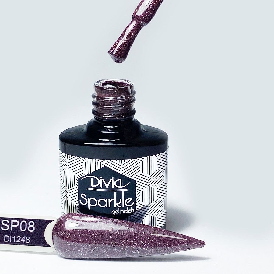 Di1248 SP08 Sparkle Divia Гель-лак світловідбивний