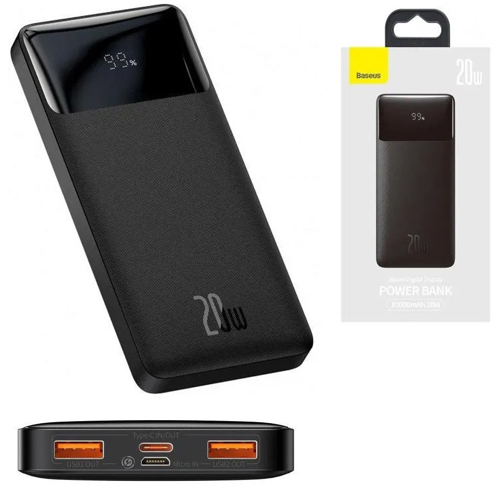 Купить Повербанк Baseus 10000mAh 20W, внешний аккумулятор Power bank ...