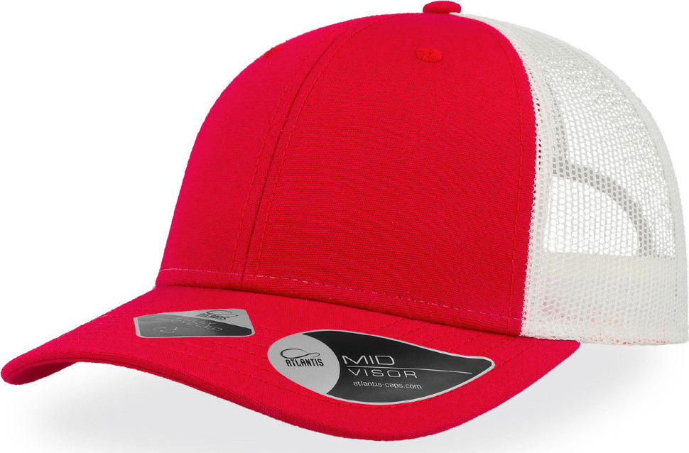 Кепка Atlantis RECY THREE (Червоний з білим 58 см), фото 1