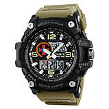 Тактичний багатофункціональний годинник Skmei 1283BKUA Khacki Tactic UA+Box, фото 2