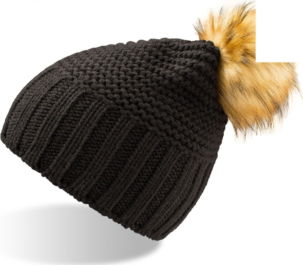 Шапка Atlantis MONTE BIANCO (Чорний з Бежевим 58 см), фото 1