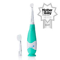 Звуковая зубная щетка Brush-Baby BabySonic от 0 до 3 лет зеленая