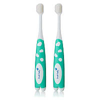 Детская зубная щетка Brush-Baby SoftBrush от 0 до 24 месяцев зелёная 2 шт