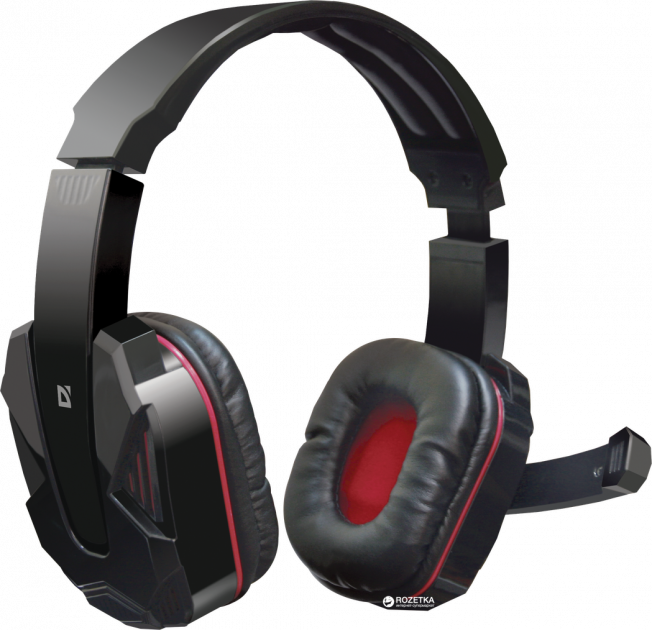 Ігрові дротові навушники Defender Warhead G-260 1.8м (Червоно-чорні)