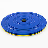 Диск Здоров'я Грація (тренажер диск-коло для талії, хребта, преса) металевий OSPORT (FI-0107) Синьо-жовтий