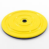 Диск Здоров'я Грація (тренажер диск-коло для талії, хребта, преса) металевий OSPORT (FI-0107) Синьо-жовтий, фото 5