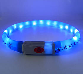 Нашийник для собак що світиться з USB розмір M (ширина - 20 мм, довжина - 55см) ZooMax