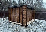 Хозблок збірний 3х3 / госпблок з дровником / готовий госпблок для дачі, фото 6