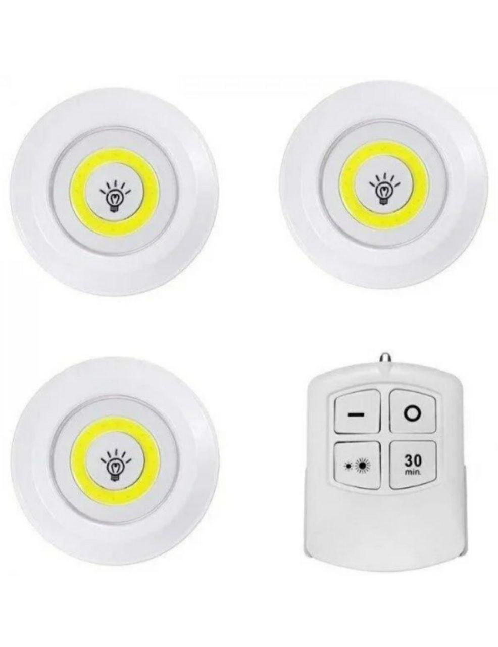 Набір світильників з пультом набір 3 шт LED light with Remote Control set
