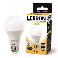 LED-лампа LEBRON L-A60, 10 W, E27,4100K, 900 Lm (11-11-32) Арт.38934 Lebron