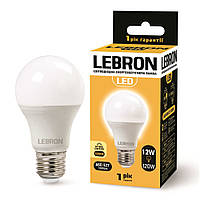 LED-лампа LEBRON L-A60, 12 W, E27, 30000 K, 1100 Lm (11-11-45) Арт.38935 Lebron