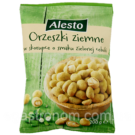 Арахіс в паніровці Алесто Alesto cruspies cebulki 200g 24шт/ящ (Код: 00-00013160)