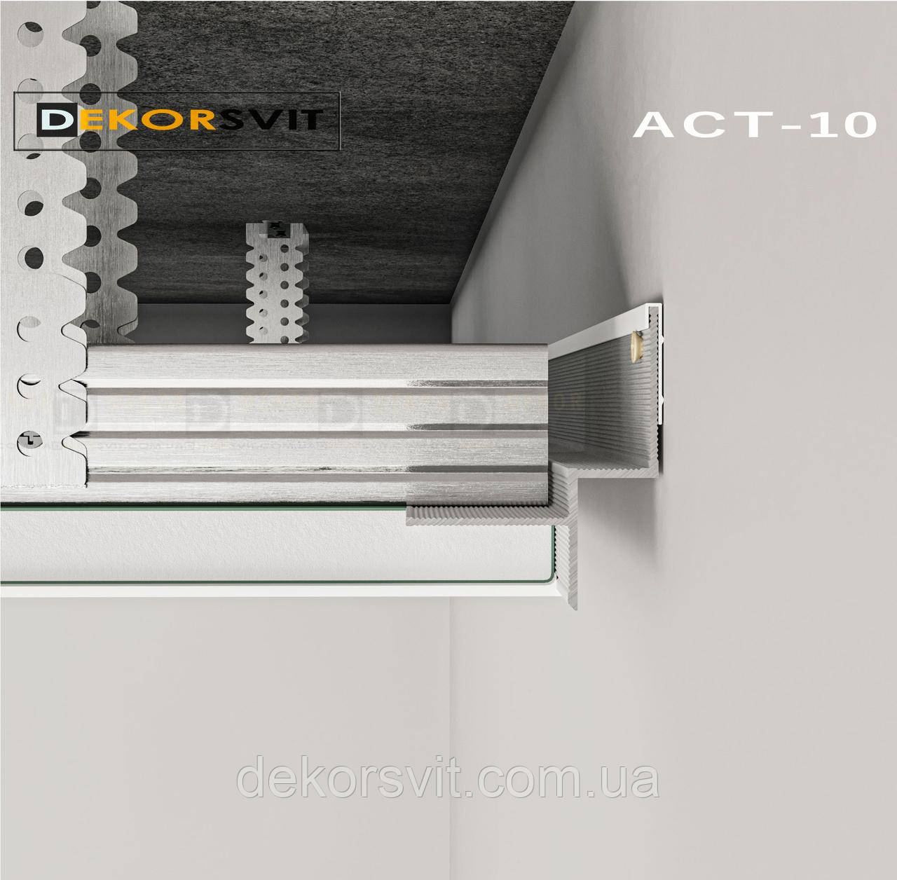 Профіль тіньового шва 10 мм АСТ10, 10х20 мм., фото 1