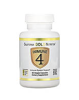 Immune 4, средство для поднятия иммунитета California Gold Nutrition 60 растительных капсул