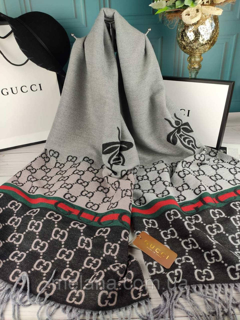 Теплий шарф палантин хустка Gucci Гуччі