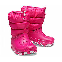 Детские зимние сапоги Crocs Classic Neo Puff Boot Т 207683 24, розовый