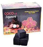 Вугілля Coco Square для кальяну кокосове квадрат 40мм 1 шт куб | Кальянне вугілля (10531 -LVR)