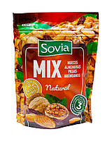 Мікс волоського горіха, мигдалю, родзинок та журавлин Sovia Mix Natural, 200 г