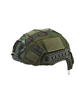 Чехол тактический военный на шлем кавер KOMBAT UK Tactical Fast Helmet COVER зеленый хаки DM_11