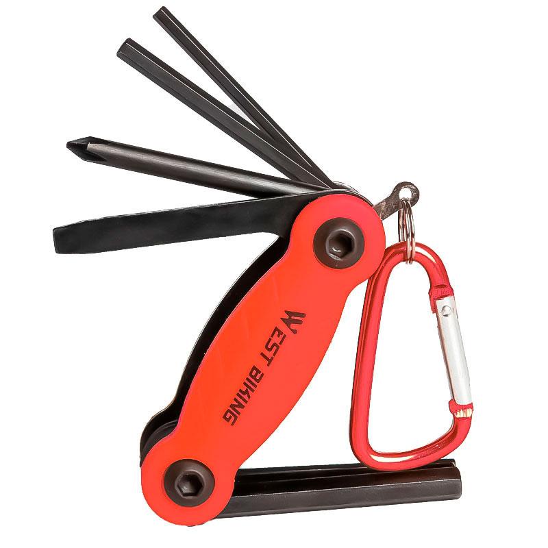Мультитул West Biking YP0719243 Red Карманный Набор Инструментов для ...